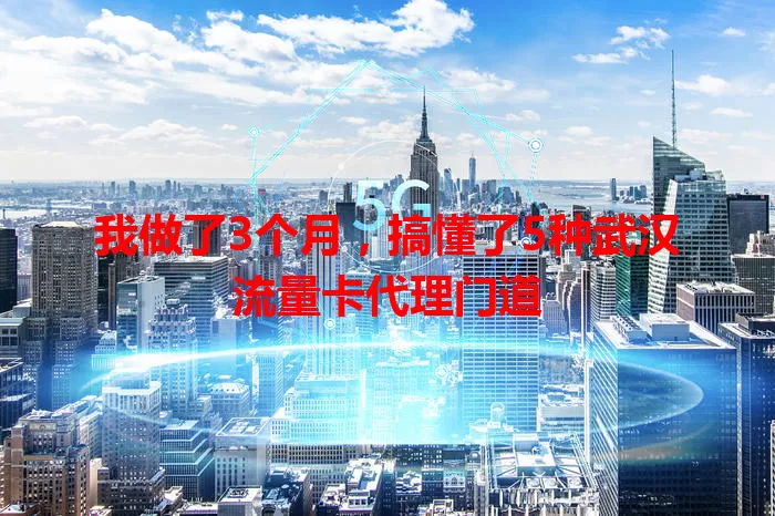 我做了3个月，搞懂了5种武汉流量卡代理门道