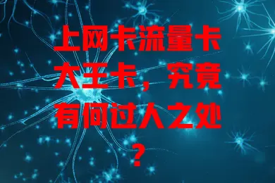 上网卡流量卡大王卡，究竟有何过人之处？