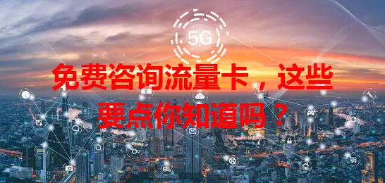 免费咨询流量卡，这些要点你知道吗？