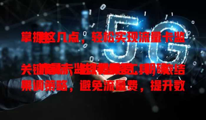 掌握这几点，轻松实现流量卡监控

流量卡监控很重要，明确关键指标，选对监控工具，依结果调策略，避免流量费，提升数字生活品质