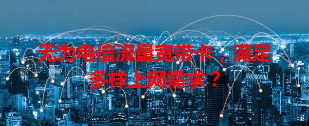 无为电信流量宽带卡，满足多样上网需求？