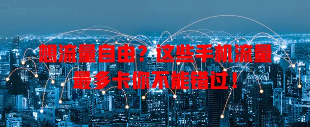 想流量自由？这些手机流量最多卡你不能错过！