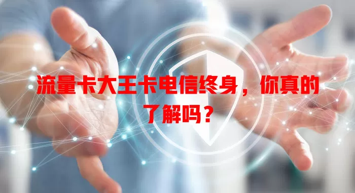 流量卡大王卡电信终身，你真的了解吗？
