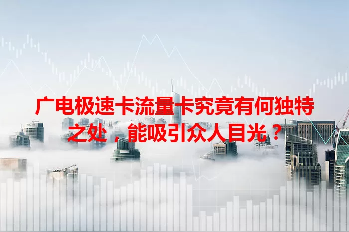 广电极速卡流量卡究竟有何独特之处，能吸引众人目光？