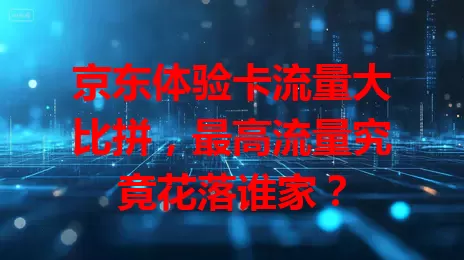 京东体验卡流量大比拼，最高流量究竟花落谁家？