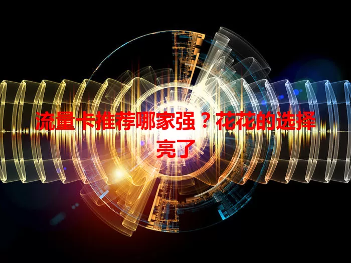 流量卡推荐哪家强？花花的选择亮了