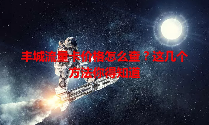 丰城流量卡价格怎么查？这几个方法你得知道
