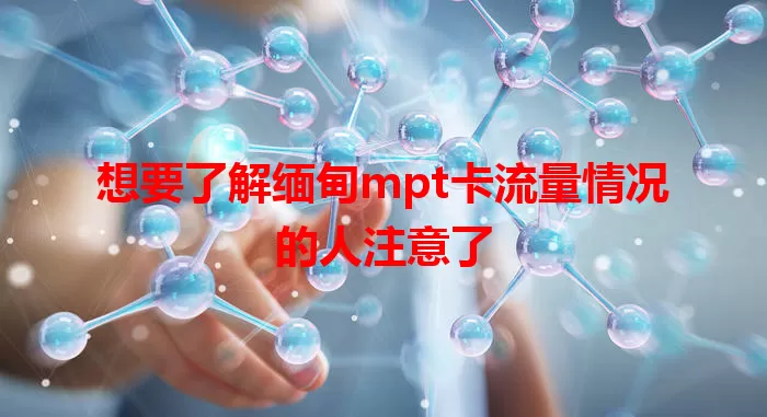 想要了解缅甸mpt卡流量情况的人注意了