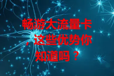 畅游大流量卡，这些优势你知道吗？