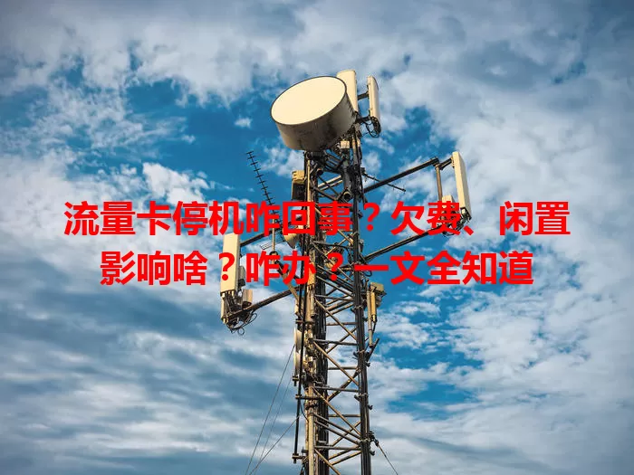 流量卡停机咋回事？欠费、闲置影响啥？咋办？一文全知道