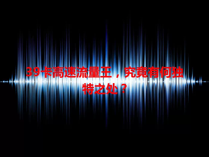 39卡高速流量王，究竟有何独特之处？