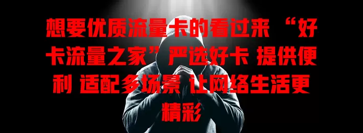 想要优质流量卡的看过来 “好卡流量之家”严选好卡 提供便利 适配多场景 让网络生活更精彩