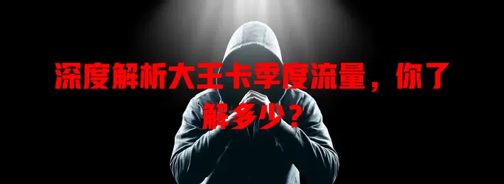 深度解析大王卡季度流量，你了解多少？