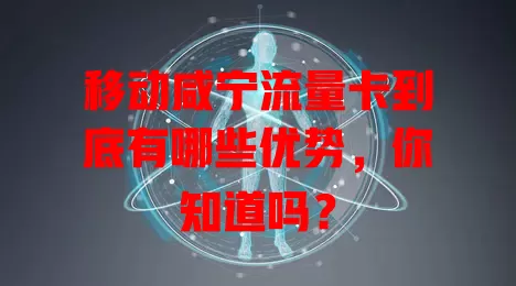 移动咸宁流量卡到底有哪些优势，你知道吗？