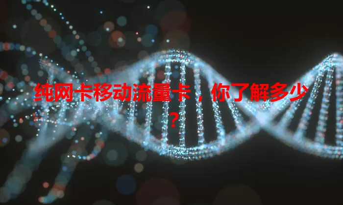 纯网卡移动流量卡，你了解多少？