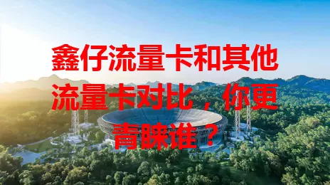 鑫仔流量卡和其他流量卡对比，你更青睐谁？
