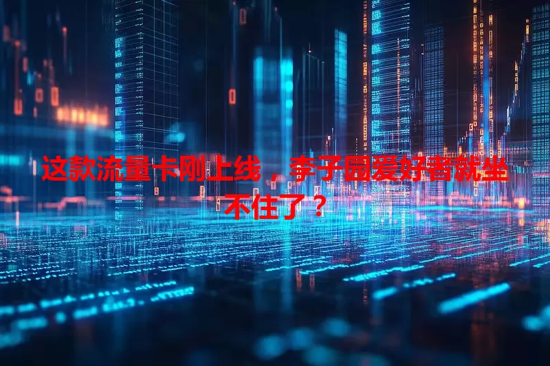 这款流量卡刚上线，李子园爱好者就坐不住了？