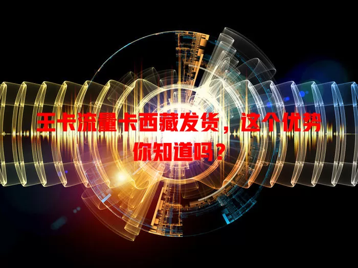 王卡流量卡西藏发货，这个优势你知道吗？