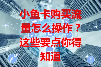 小鱼卡购买流量怎么操作？这些要点你得知道