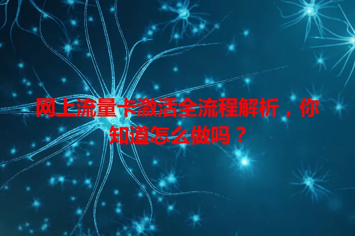 网上流量卡激活全流程解析，你知道怎么做吗？