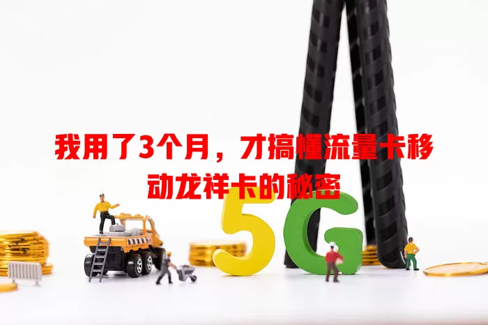 我用了3个月，才搞懂流量卡移动龙祥卡的秘密