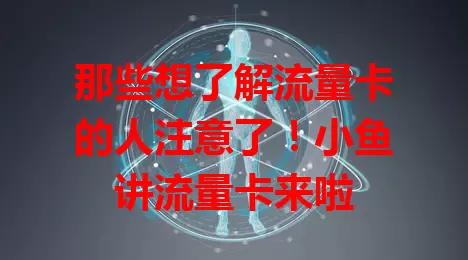 那些想了解流量卡的人注意了！小鱼讲流量卡来啦