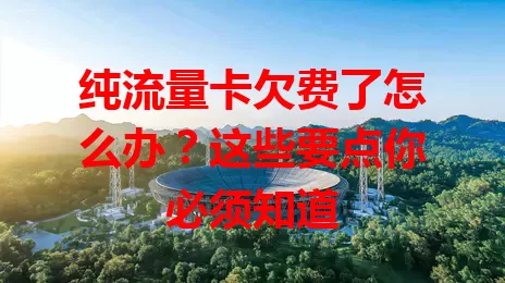 纯流量卡欠费了怎么办？这些要点你必须知道