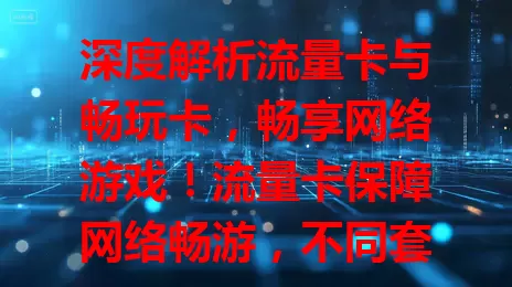 深度解析流量卡与畅玩卡，畅享网络游戏！流量卡保障网络畅游，不同套餐各有特色。畅玩卡是游戏福音，降延迟，还有专属福利。二者相辅相成，选对组合让生活更便捷有趣。