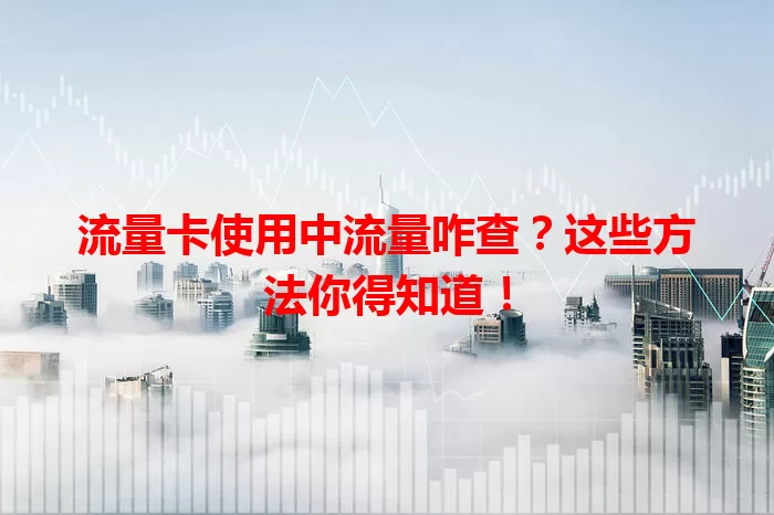流量卡使用中流量咋查？这些方法你得知道！