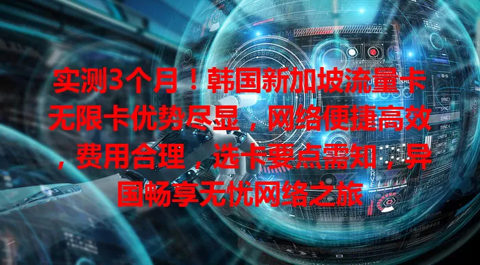 实测3个月！韩国新加坡流量卡无限卡优势尽显，网络便捷高效，费用合理，选卡要点需知，异国畅享无忧网络之旅