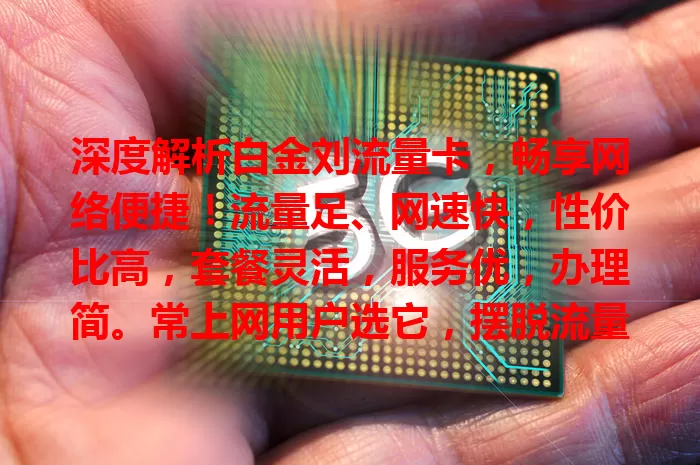 深度解析白金刘流量卡，畅享网络便捷！流量足、网速快，性价比高，套餐灵活，服务优，办理简。常上网用户选它，摆脱流量困扰，个人家庭皆能获满意体验！