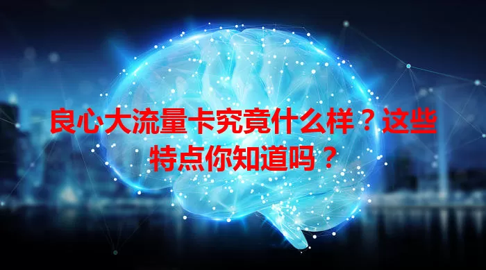良心大流量卡究竟什么样？这些特点你知道吗？