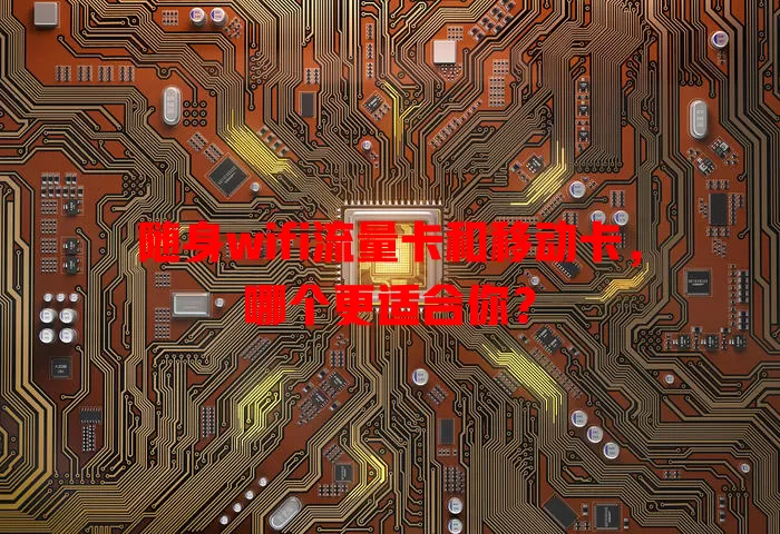 随身wifi流量卡和移动卡，哪个更适合你？