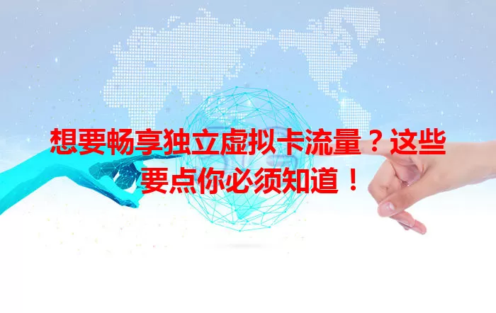 想要畅享独立虚拟卡流量？这些要点你必须知道！