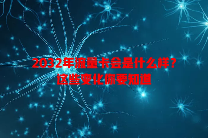 2032年流量卡会是什么样？这些变化你要知道