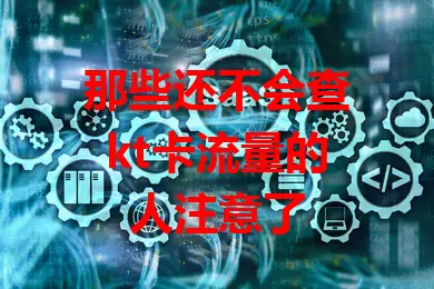 那些还不会查kt卡流量的人注意了