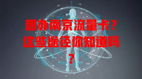 想办南京流量卡？这些途径你知道吗？