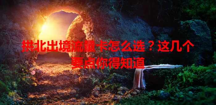 拱北出境流量卡怎么选？这几个要点你得知道