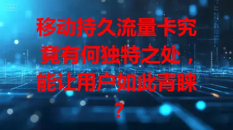 移动持久流量卡究竟有何独特之处，能让用户如此青睐？