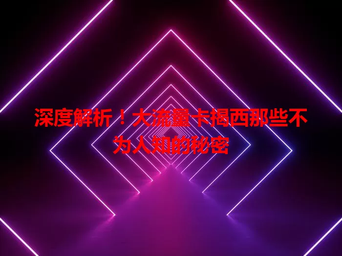 深度解析！大流量卡揭西那些不为人知的秘密