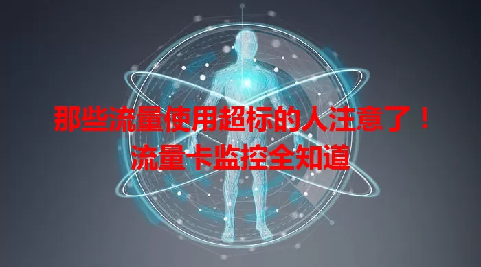 那些流量使用超标的人注意了！流量卡监控全知道