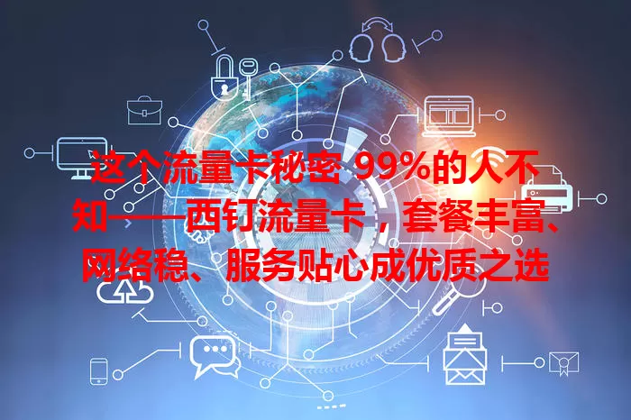 这个流量卡秘密 99%的人不知——西钉流量卡，套餐丰富、网络稳、服务贴心成优质之选