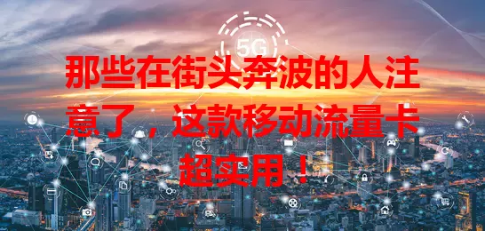 那些在街头奔波的人注意了，这款移动流量卡超实用！