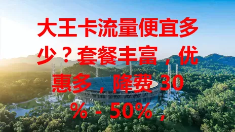 大王卡流量便宜多少？套餐丰富，优惠多，降费 30% - 50%，使用灵活超划算！