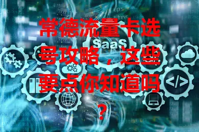 常德流量卡选号攻略，这些要点你知道吗？