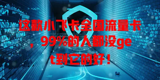 这款小飞卡全国流量卡，99%的人都没get到它的好！