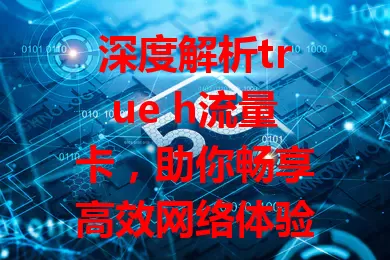 深度解析true h流量卡，助你畅享高效网络体验
