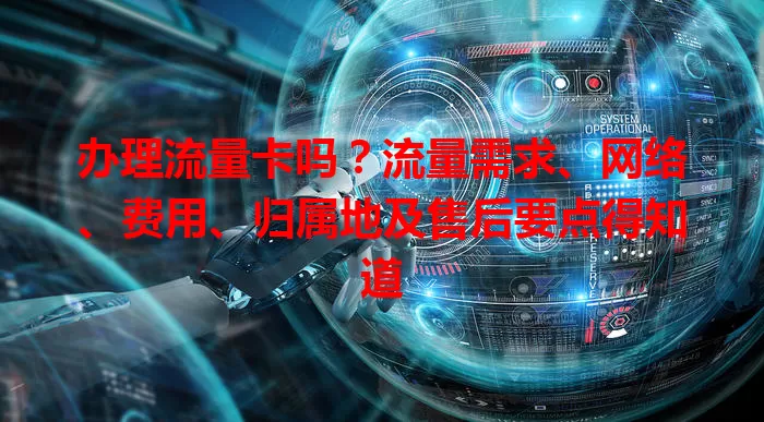 办理流量卡吗？流量需求、网络、费用、归属地及售后要点得知道