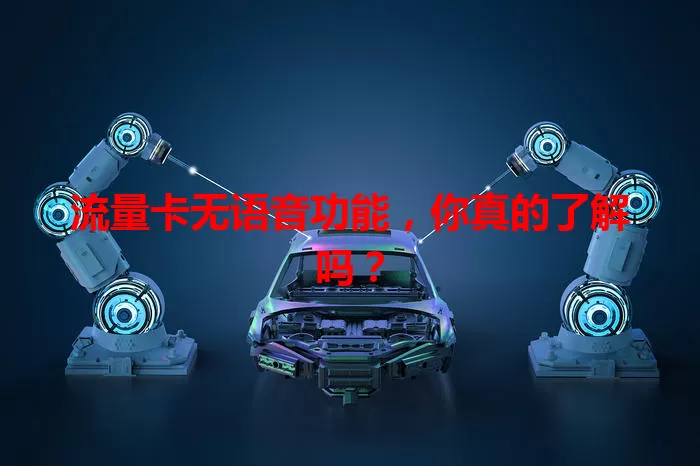 流量卡无语音功能，你真的了解吗？