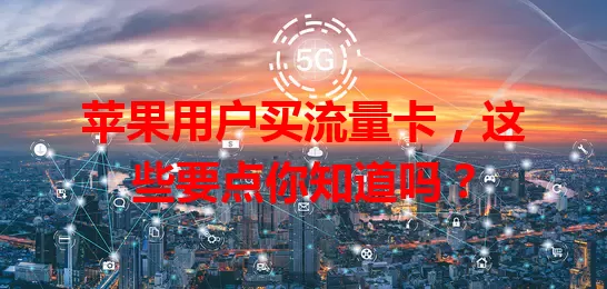 苹果用户买流量卡，这些要点你知道吗？